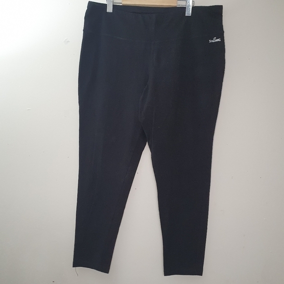 Spalding Pull On Black Leggings Size 2X - Picture 1 of 7